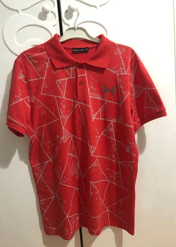Diğer Kirmizi Geometrik Desenli Under Armour Polo