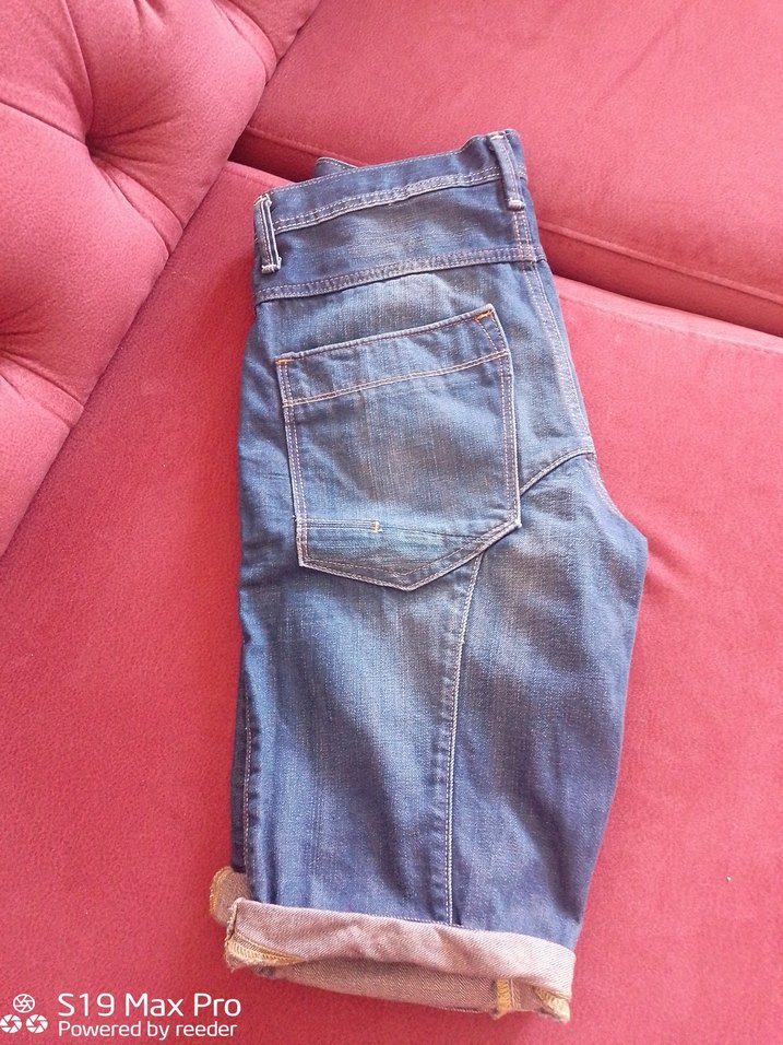Mavi Yıkamalı Denim Bermuda Şort — görsel 4/7
