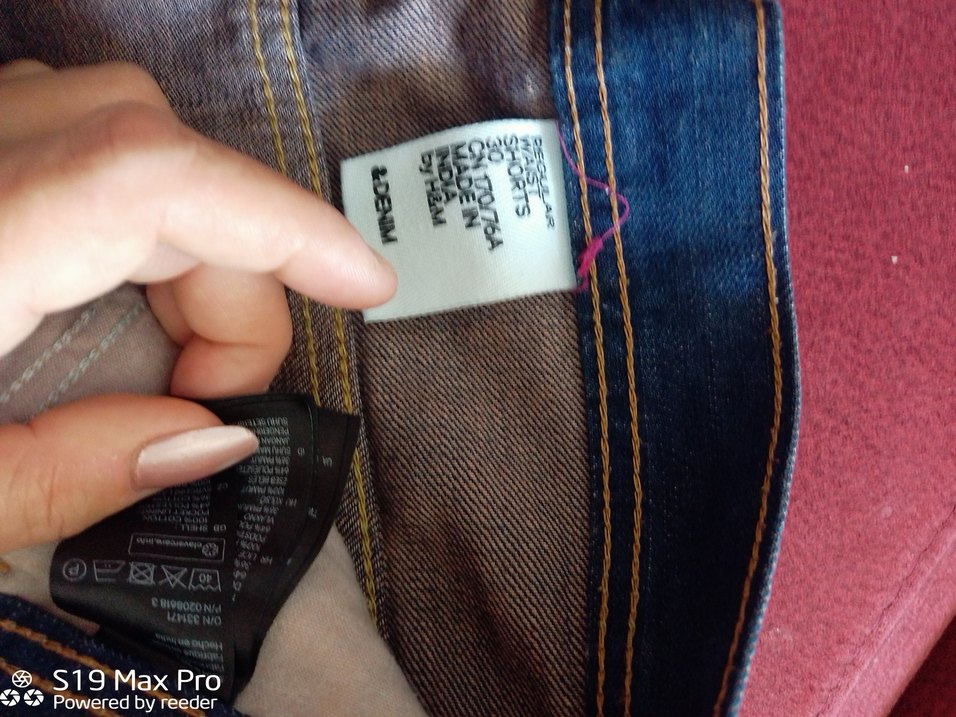 Mavi Yıkamalı Denim Bermuda Şort — görsel 6/7