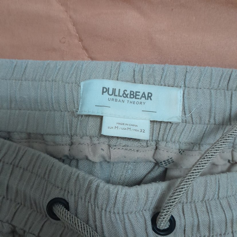 Erkek Çocuk Bej Keten Kemerli Şort - Görsel 2