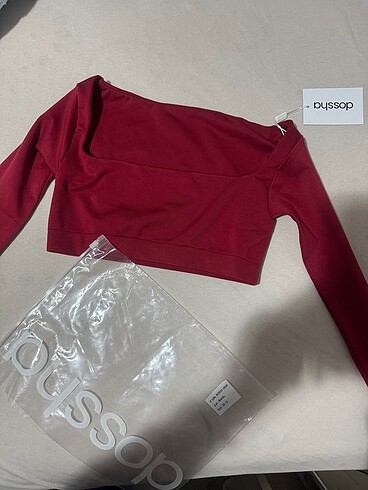 xs Beden bordo Renk Spor crop dossha