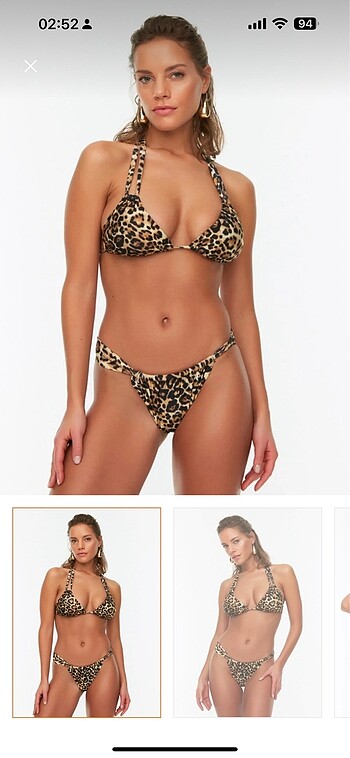 Leopar bikini takımı