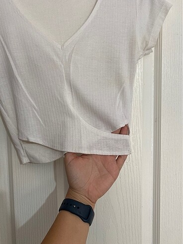 m Beden Beyaz crop