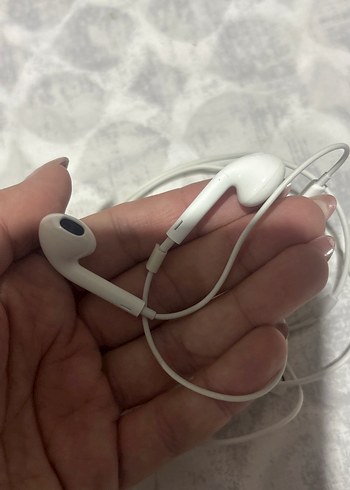 Beyaz Kablolu Kulaklık iPhone - Görsel 2