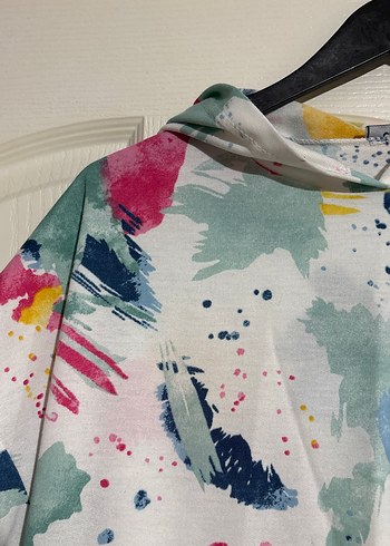 Kadın Çok Renkli Tie-Dye Kapüşonlu Sweatshirt - Görsel 2