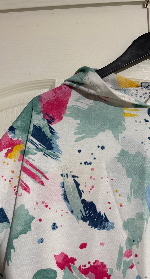 Kadın Çok Renkli Tie-Dye Kapüşonlu Sweatshirt - Görsel 2