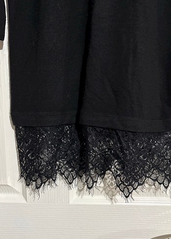 Siyah Midi Uzun Kollu Tunik - Görsel 2