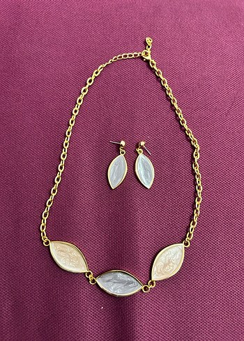 Altın Renkli Kısa Bohem Zincirli Kolye ikili - Görsel 3