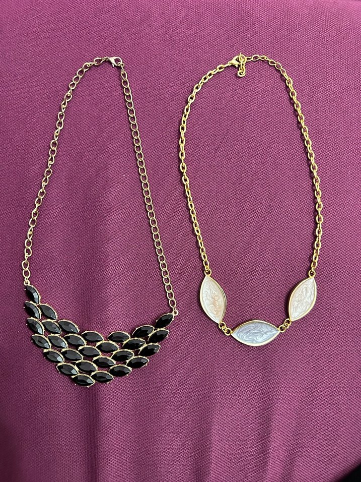 Altın Renkli Kısa Bohem Zincirli Kolye ikili - Görsel 2