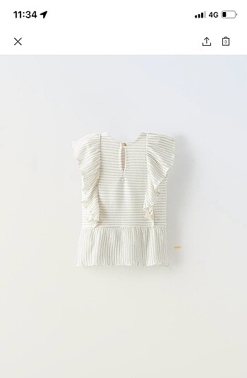 Zara Zara 4 yaş etiketli kız çocuk bluz