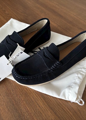 Zara Zara marka Lacivert Süet Erkek Loafer