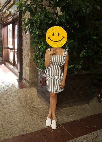 Diğer Beyaz mavi elbise