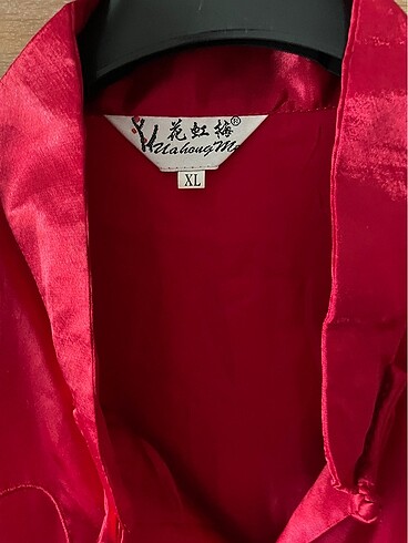 xl Beden Vintage ipek saten pijama takım