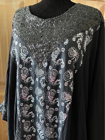 xl Beden Caraclan asimetrik elbise