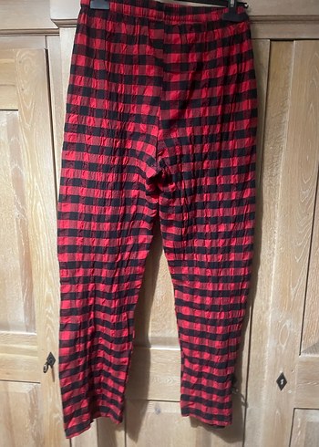 Kırmızı Ekose Rahat Pijama Altı - Görsel 4