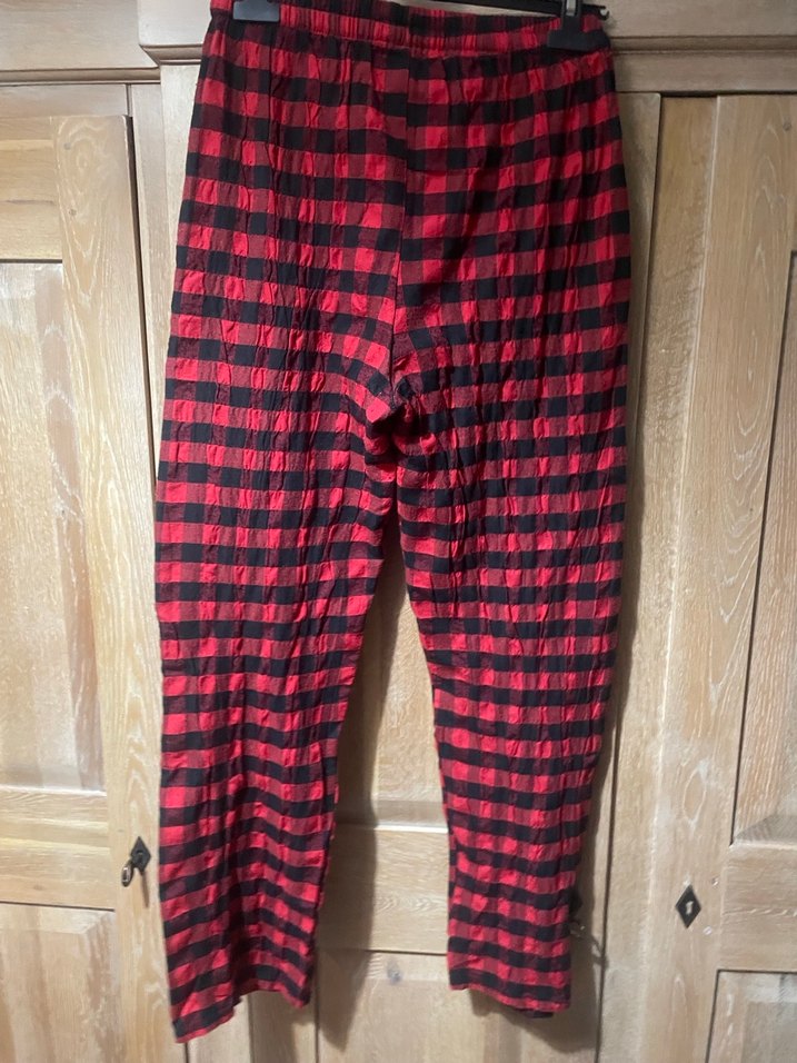 Kırmızı Ekose Rahat Pijama Altı - Görsel 4