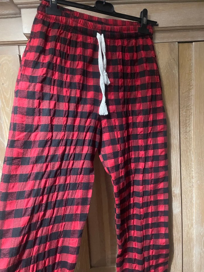 Kırmızı Ekose Rahat Pijama Altı - Görsel 3