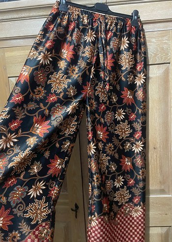 Bohem Çok Renkli Uzun Kumaş Pantolon - Görsel 2