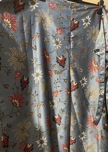 Saten belden bağlamalı plaj pantolon - Görsel 2