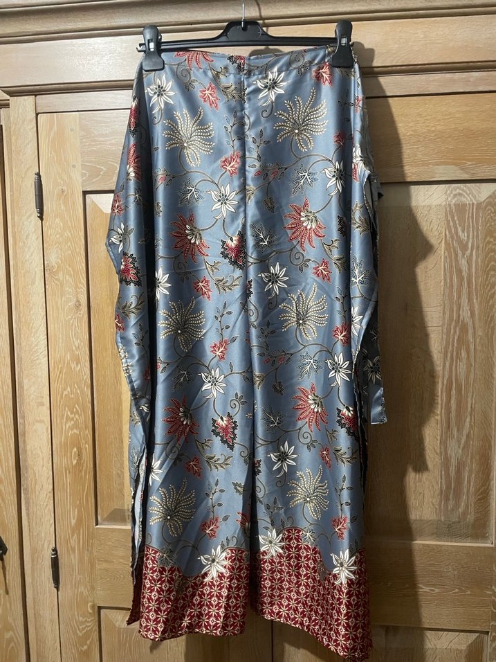 Saten belden bağlamalı plaj pantolon - Görsel 5