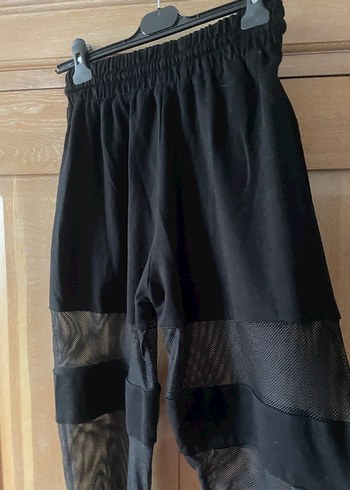 Siyah Kadın Kemerli Midi Streetwear Pantolon - Görsel 5