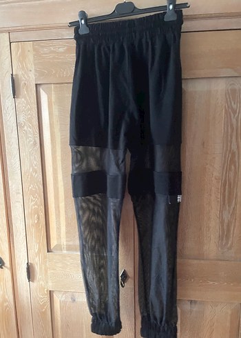 Siyah Kadın Kemerli Midi Streetwear Pantolon - Görsel 4