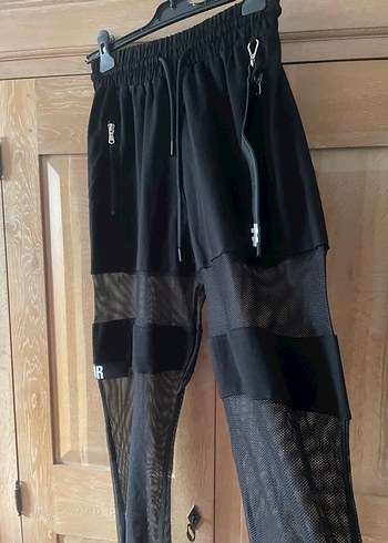 Siyah Kadın Kemerli Midi Streetwear Pantolon - Görsel 3