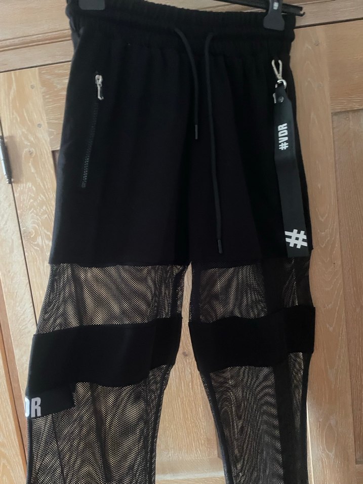 Siyah Kadın Kemerli Midi Streetwear Pantolon - Görsel 2