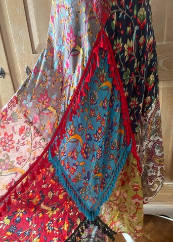 Çok Renkli Bohem Uzun Elbise - Görsel 2