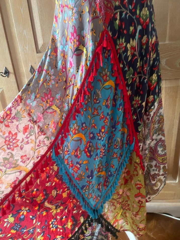 Çok Renkli Bohem Uzun Elbise - Görsel 2