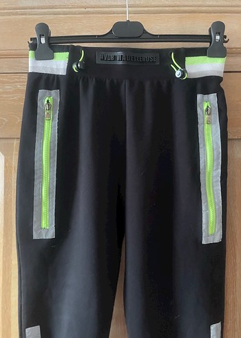 Fermuarlı Siyah  Eşofman Altı - Görsel 5