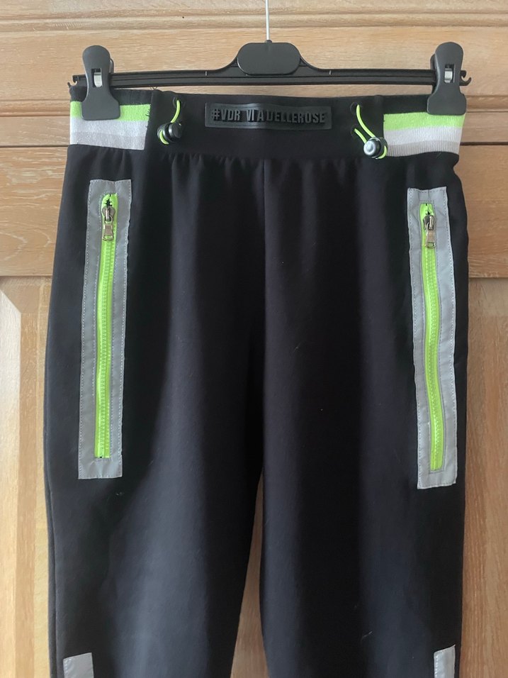 Fermuarlı Siyah  Eşofman Altı - Görsel 5