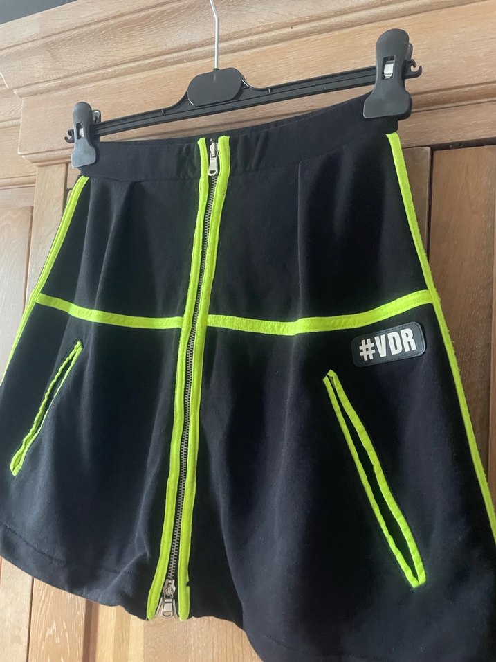 Fermuarlı Siyah Mini Etek - Görsel 5