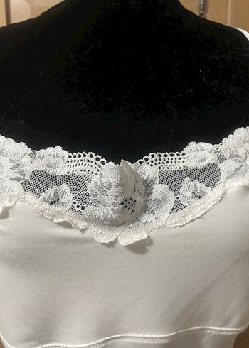 Dantel Detaylı Beyaz Straplez Bustiyer - Görsel 6