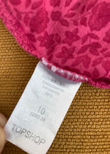 Topshop Pembe Desenli Kolsuz Hemşirelik Atlet