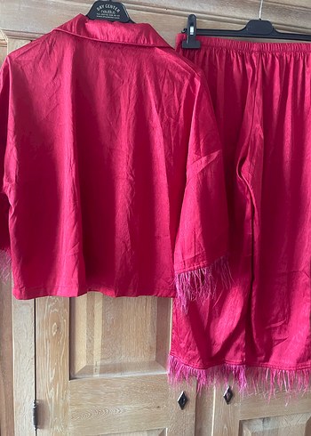 American Vintage Uzun Kollu Pembe Bohem Kadın Pijama Takımı