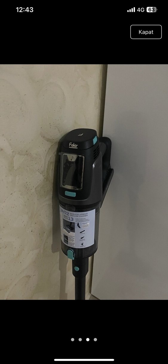 Fakir Siyah Gri Kablosuz Süpürge - Görsel 3