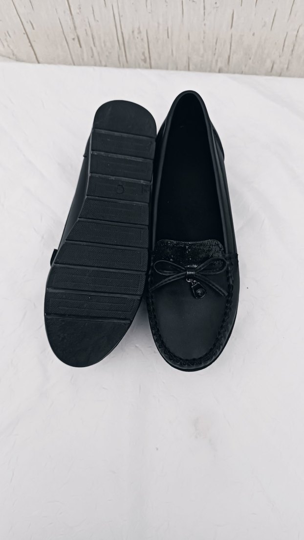 Siyah sim Desenli Kadın Günlük Babet - Görsel 3