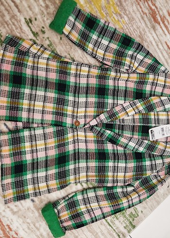 Kadın Çok Renkli Ekose Midi Blazer - Görsel 5