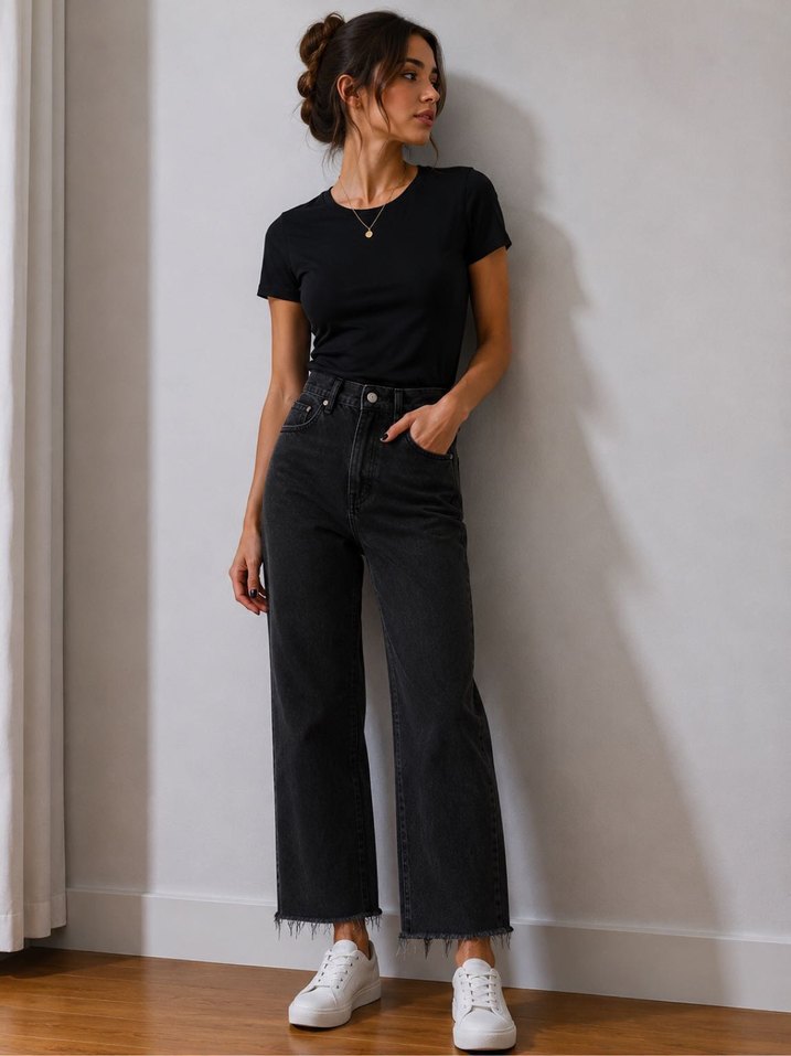 Mango Siyah  Denim Jean — görsel 3/4