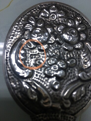 Gümüş Antika Ayna - Görsel 4