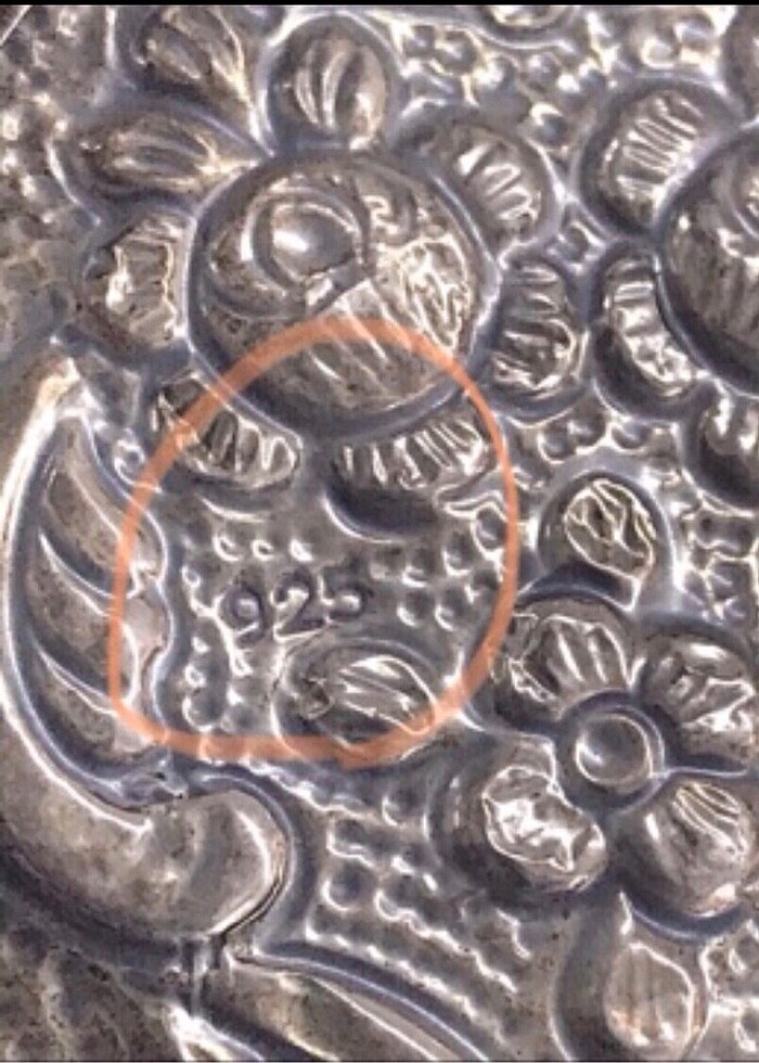 Gümüş Antika Ayna - Görsel 5