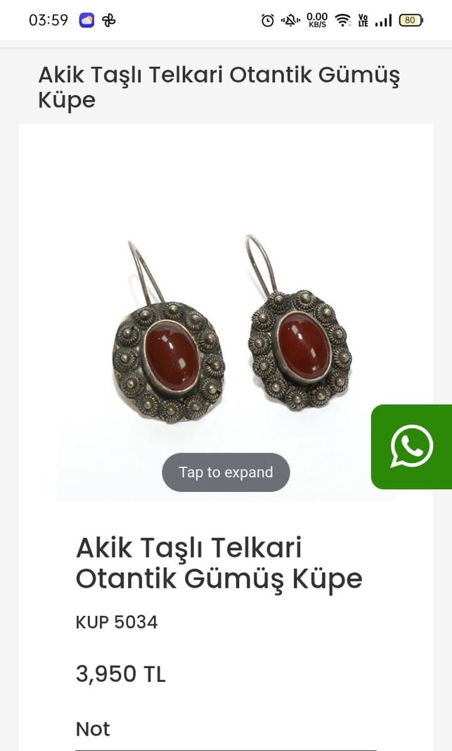 Şık Telkari Küpeler - Görsel 3