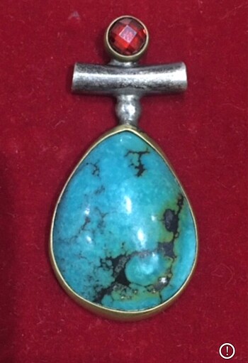 Firuze Garnet Kolye Ucu - Görsel 3