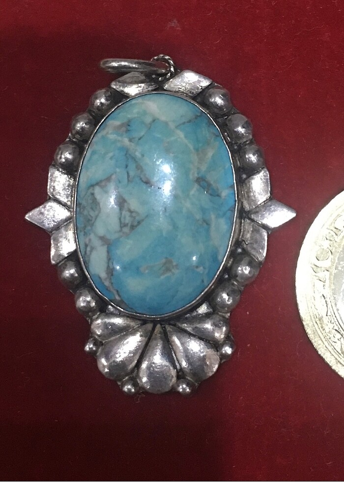 Firuze/Turkuaz Kolye Ucu - Görsel 3