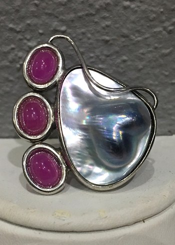 Barok İnci Yakut Yüzük - Görsel 6