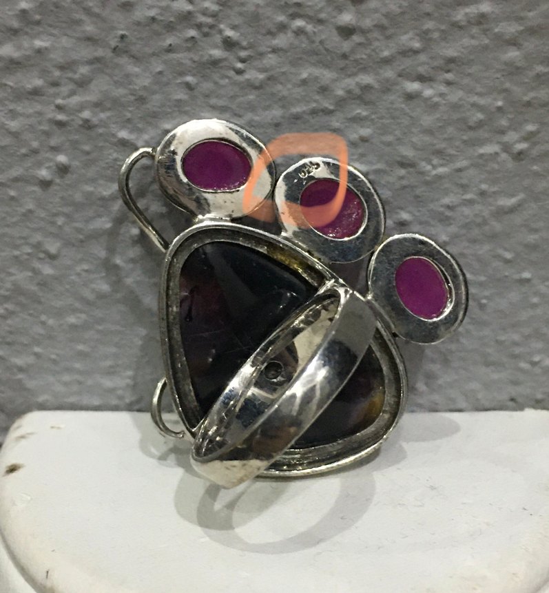 Barok İnci Yakut Yüzük - Görsel 4