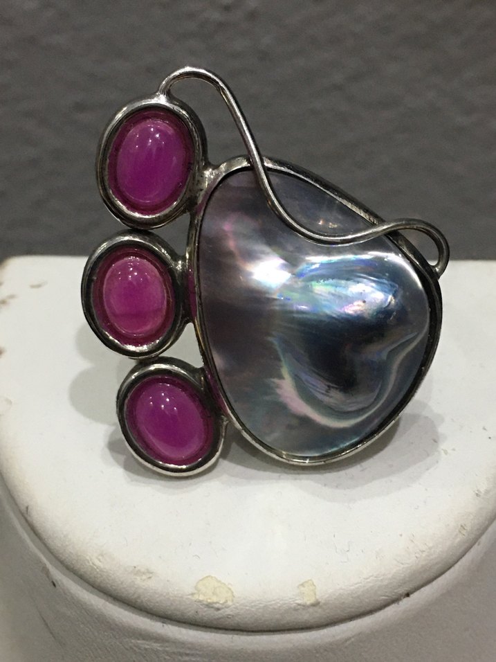 Barok İnci Yakut Yüzük - Görsel 5