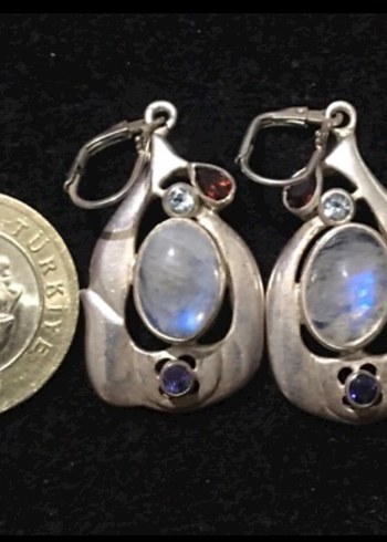 Sterling silver Enfes Aytaşı Küpeler