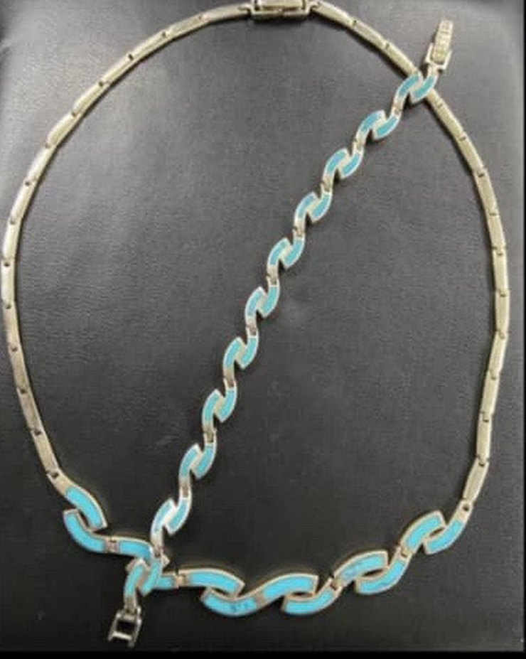 Gümüş Firuze Turkuaz Taşlı Set - Görsel 2